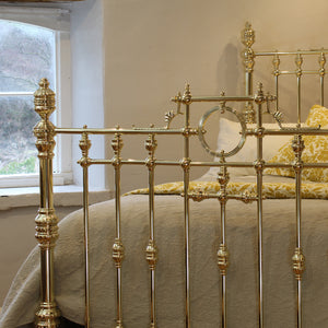 King All Brass Bed with Ring Decoration MK319