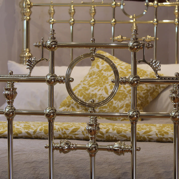 King All Brass Bed with Ring Decoration MK319