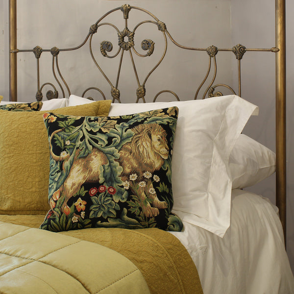 Antique Half Tester Bed in Faded Gold