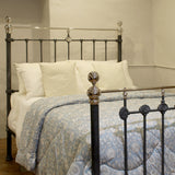 King Antique Bed in Pewter and Nickel MK313