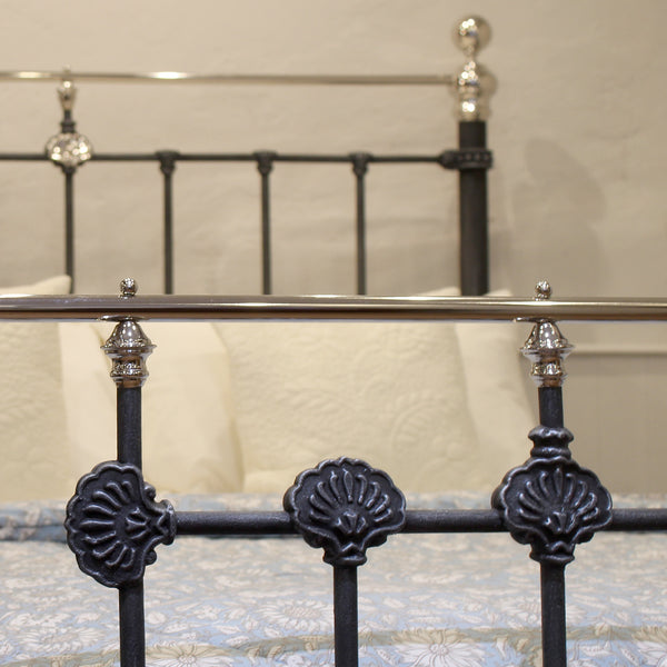 King Antique Bed in Pewter and Nickel MK313