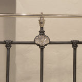 King Antique Bed in Pewter and Nickel MK313