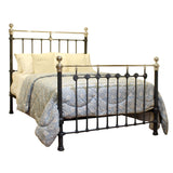 King Antique Bed in Pewter and Nickel MK313