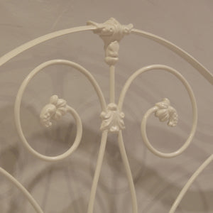 King Brass & Iron Bed in White MK312