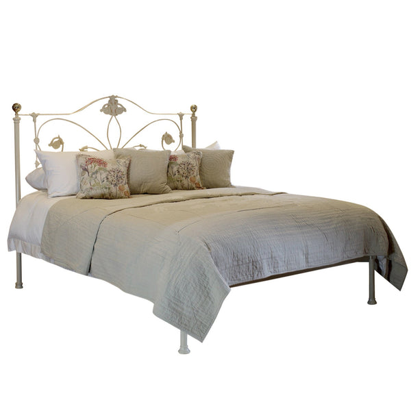 Super King Platform Bed in Cream MSK85