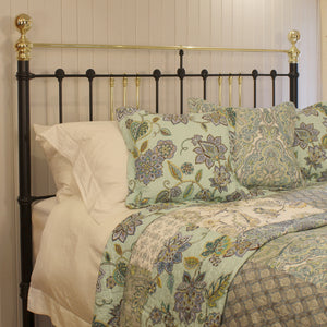 6ft Wide Super King Antique Bed in Black