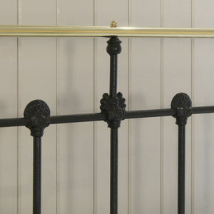 6ft Wide Super King Antique Bed in Black