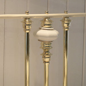 6ft Wide Antique Bed in Cream