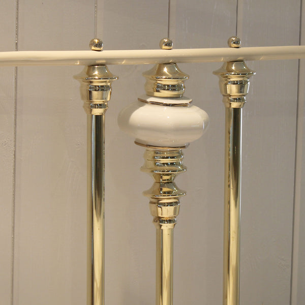 6ft Wide Antique Bed in Cream
