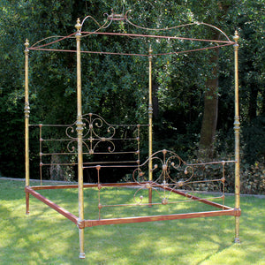 Super King Gold Four Poster Bed
