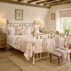 Super King Victorian Antique Bed in Cream MSK93