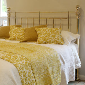 Super king 6ft wide all brass antique bed - close up