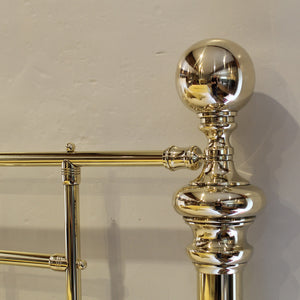 Super king 6ft wide all brass antique bed - close up