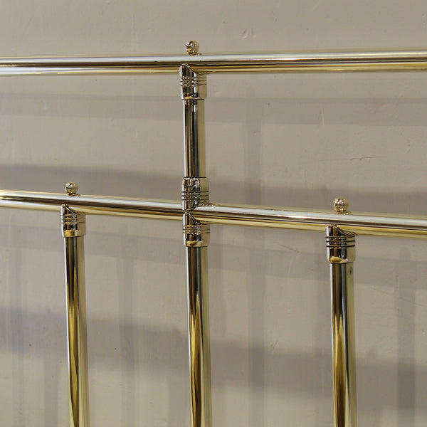 Super king 6ft wide all brass antique bed - close up