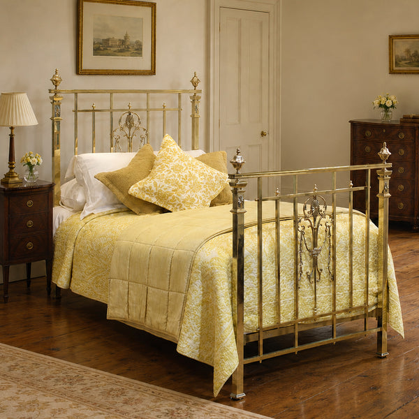 Large Single Brass Edwardian Antique Bed MS78