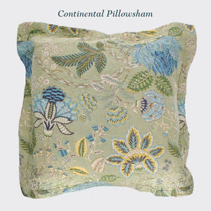 Blue and Green Pillowshams and Cushions