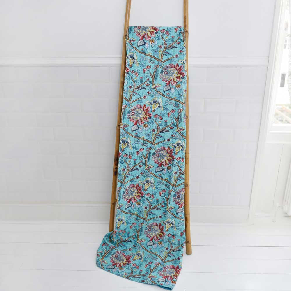 Kantha Throw - Blue Orchid