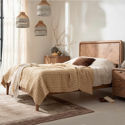 Bordeaux Herringbone Bed