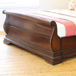 Burgundy Sleigh Bed