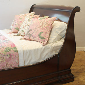Burgundy Sleigh Bed