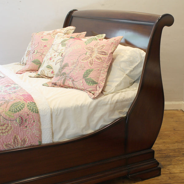 Burgundy Sleigh Bed