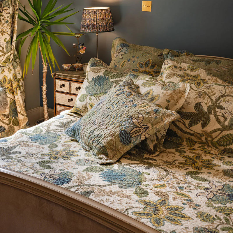 Constance Blue/Green Bedspread