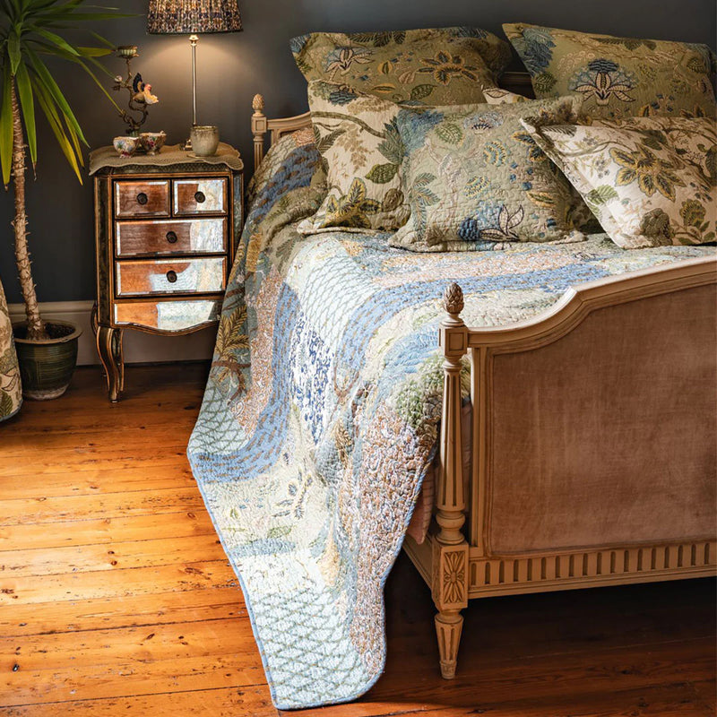 Constance Blue/Green Bedspread