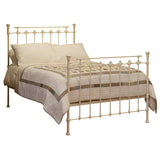 Double Antique Bed in Cream, MD148