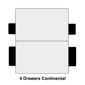 4 Storage Drawers Continental (E/W)
