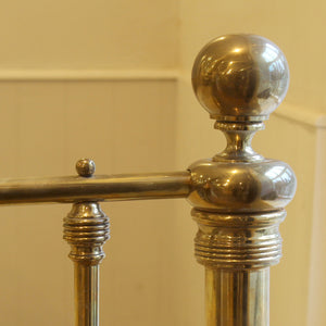 Double brass and iron antique bed