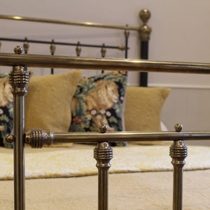 Double brass and iron antique bed