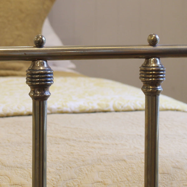 Double brass and iron antique bed