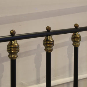 Double brass and iron antique bed