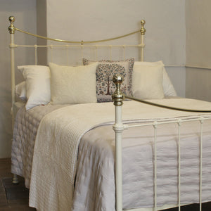 Double Antique Bed in Cream