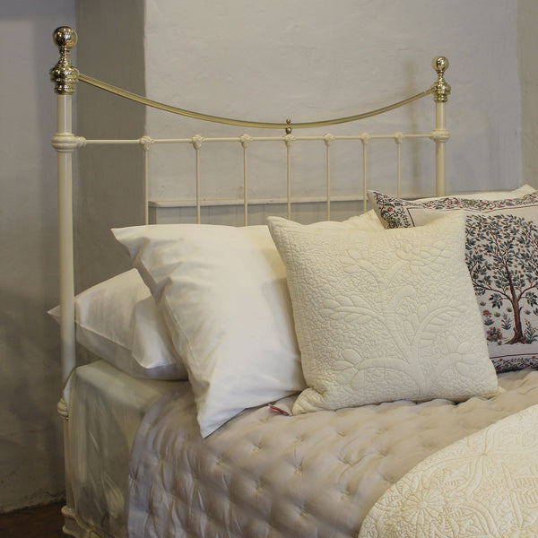 Double Antique Bed in Cream