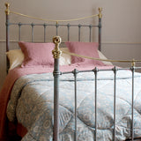 Double Antique Bed in Blue Verdigris, MD154