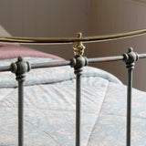 Double Antique Bed in Blue Verdigris, MD154