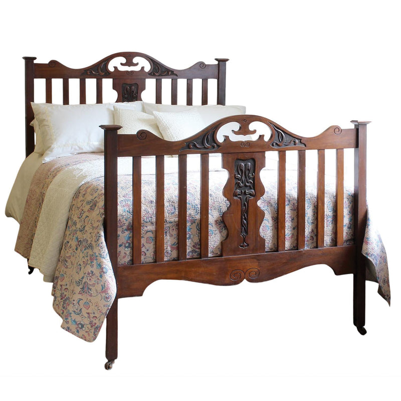 Art Nouveau Mahogany Bed, WD61