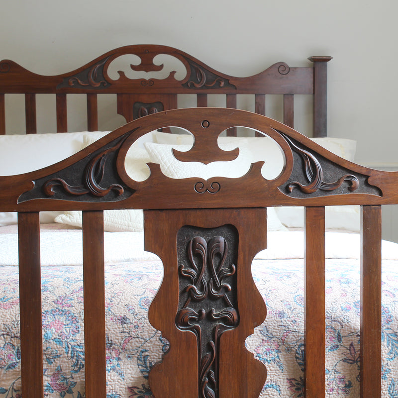 Art Nouveau Mahogany Bed, WD61