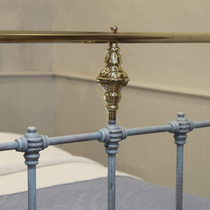 Double Antique Bed in Blue Verdigris, MD179