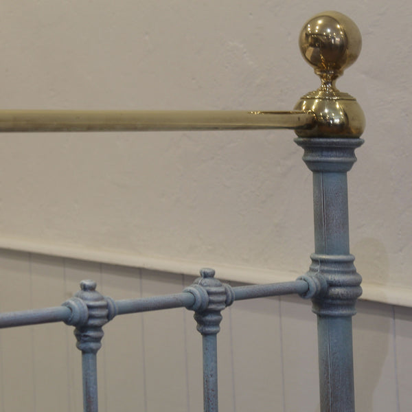 Double Antique Bed in Blue Verdigris, MD179