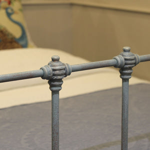 Double Antique Bed in Blue Verdigris, MD179