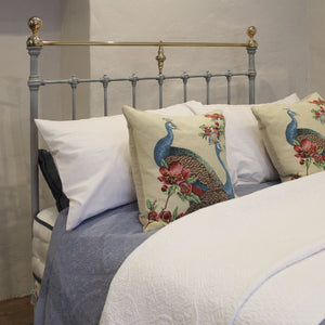 Double Antique Bed in Blue Verdigris, MD179