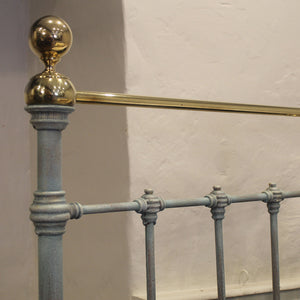 Double Antique Bed in Blue Verdigris, MD179