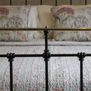 Double antique bed in black