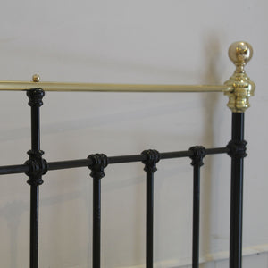 Double antique bed in black