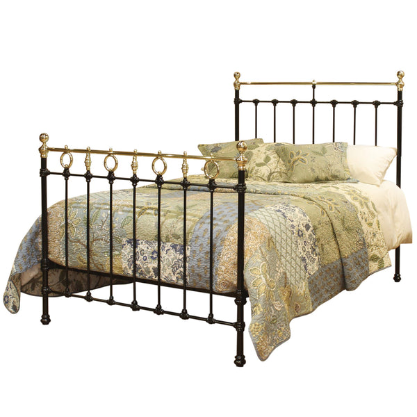 Double Antique Bed in Black, MD162