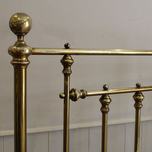 Double All Brass Antique Bed with Bow Foot