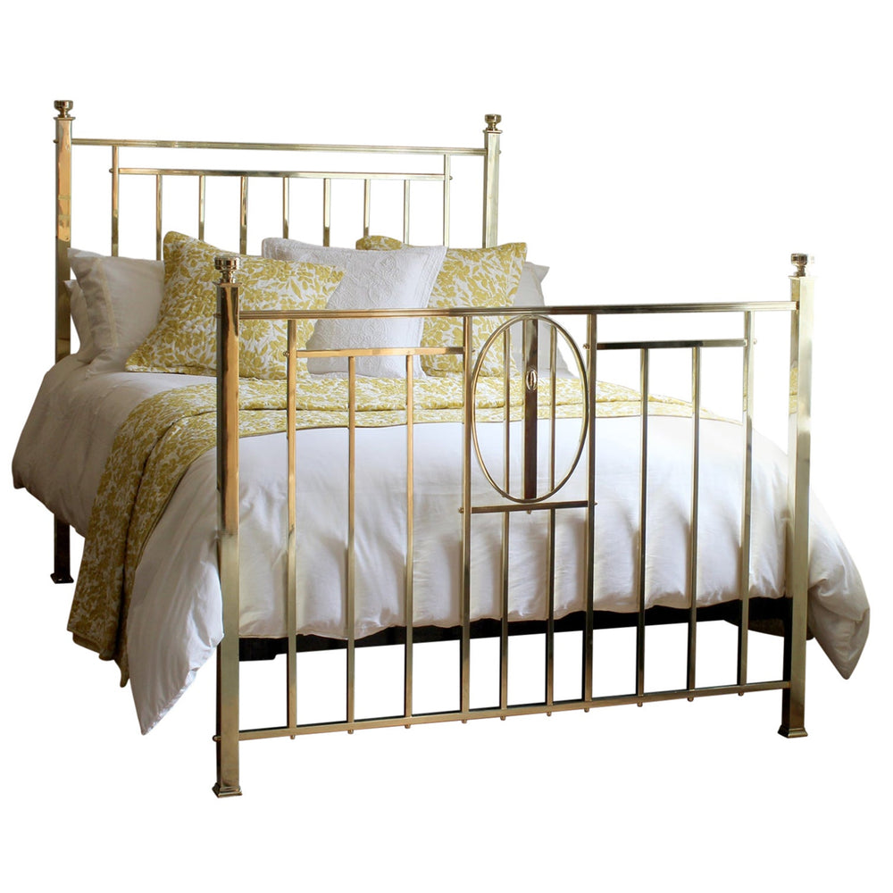 Art Deco Double Brass Bed, MD156