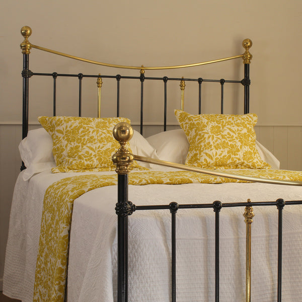 double antique bed in black